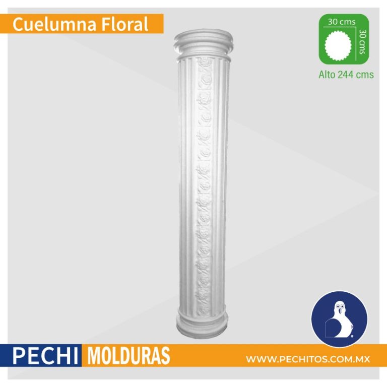 moldes para columna cuelumna floral